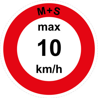 Panneau de limitation de vitesse à 10 km/h F-CAR1600-10