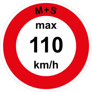Panneau de limitation de vitesse à 110 km/h F-CAR1600-110