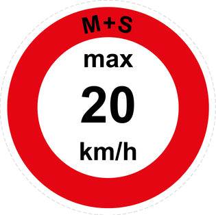 Panneau de limitation de vitesse à 20 km/h F-CAR1600-20