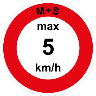Panneau de limitation de vitesse à 5 km/h F-CAR1600-5