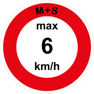Panneau de limitation de vitesse à 6 km/h F-CAR1600-6