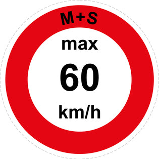 Panneau de limitation de vitesse à 60 km/h F-CAR1600-60