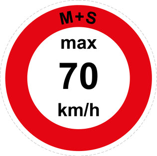 Panneau de limitation de vitesse à 70 km/h F-CAR1600-70