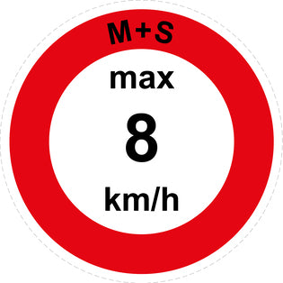 Panneau de limitation de vitesse à 8 km/h F-CAR1600-8