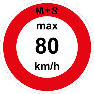 Panneau de limitation de vitesse à 80 km/h F-CAR1600-80