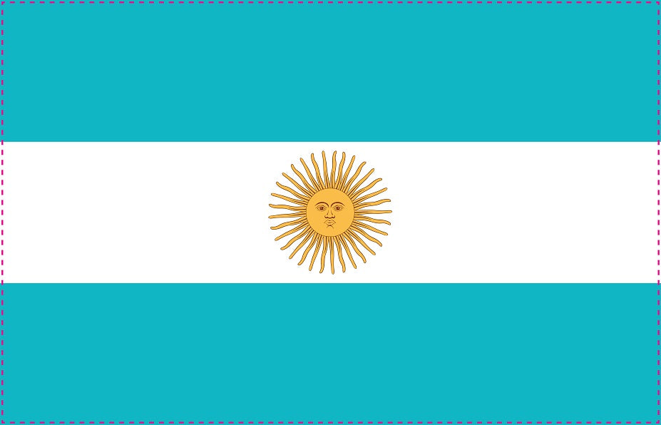 Autocollant drapeau de l'Argentine 5-60cm Résistant aux intempéries F-FL-ARG