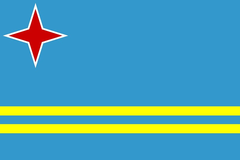 Autocollant drapeau d'Aruba 5-60cm Résistant aux intempéries F-FL-ARU