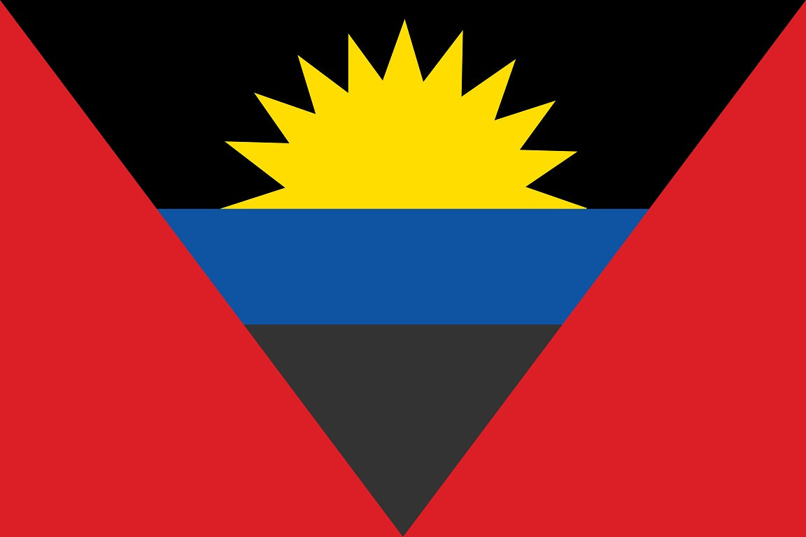 Autocollant drapeau d'Antigua-et-Barbuda 5-60cm Résistant aux intempéries F-FL-ATG