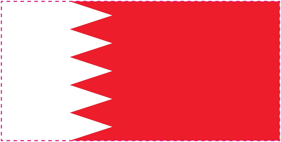 Autocollant drapeau de Bahreïn 5-60cm Résistant aux intempéries F-FL-BHR