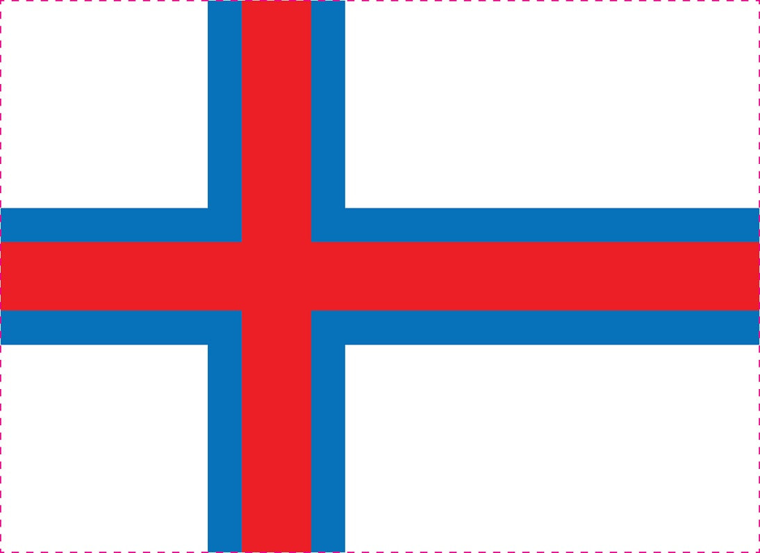 Autocollant drapeau des Îles Féroé 5-60cm Résistant aux intempéries F-FL-FAE