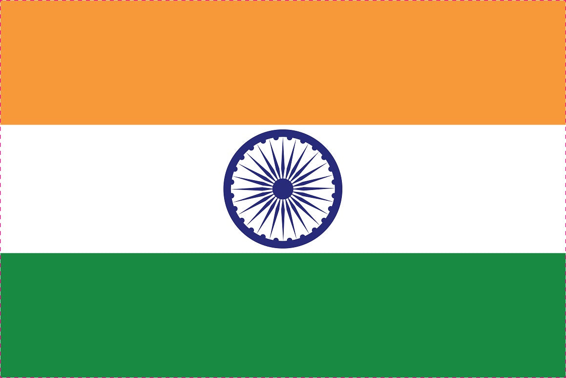 Autocollant drapeau de l'Inde 5-60cm Résistant aux intempéries F-FL-INI