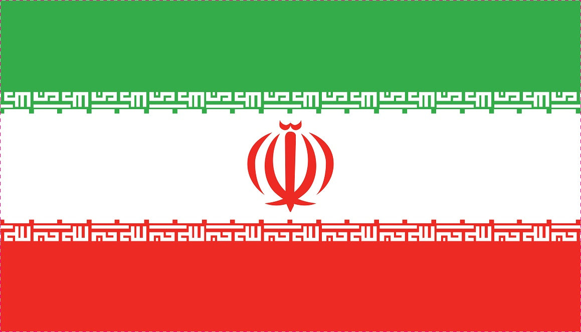 Autocollant drapeau de l'Iran 5-60cm Résistant aux intempéries F-FL-IRN