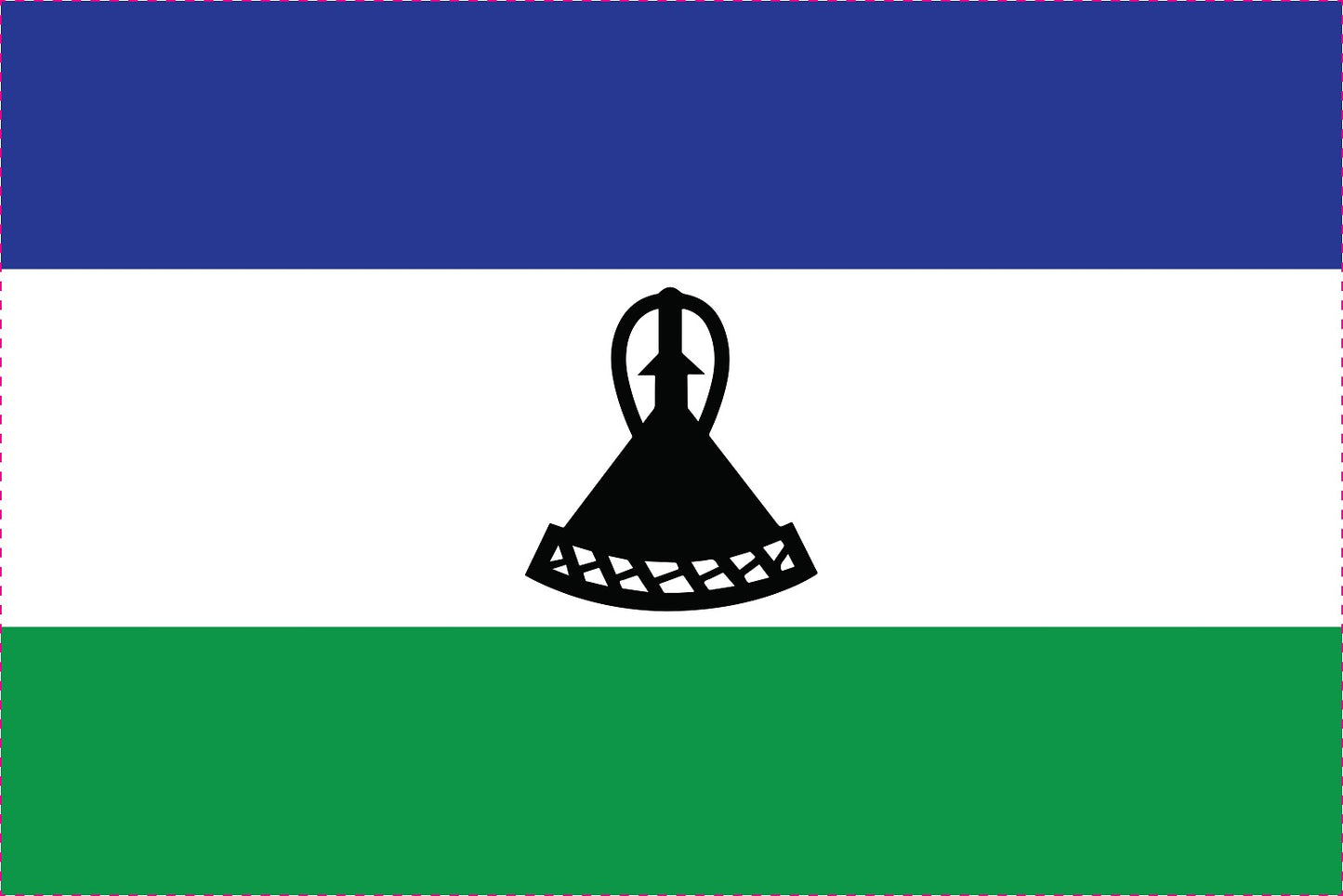 Autocollant drapeau du Lesotho 5-60 cm Résistant aux intempéries F-FL-LES
