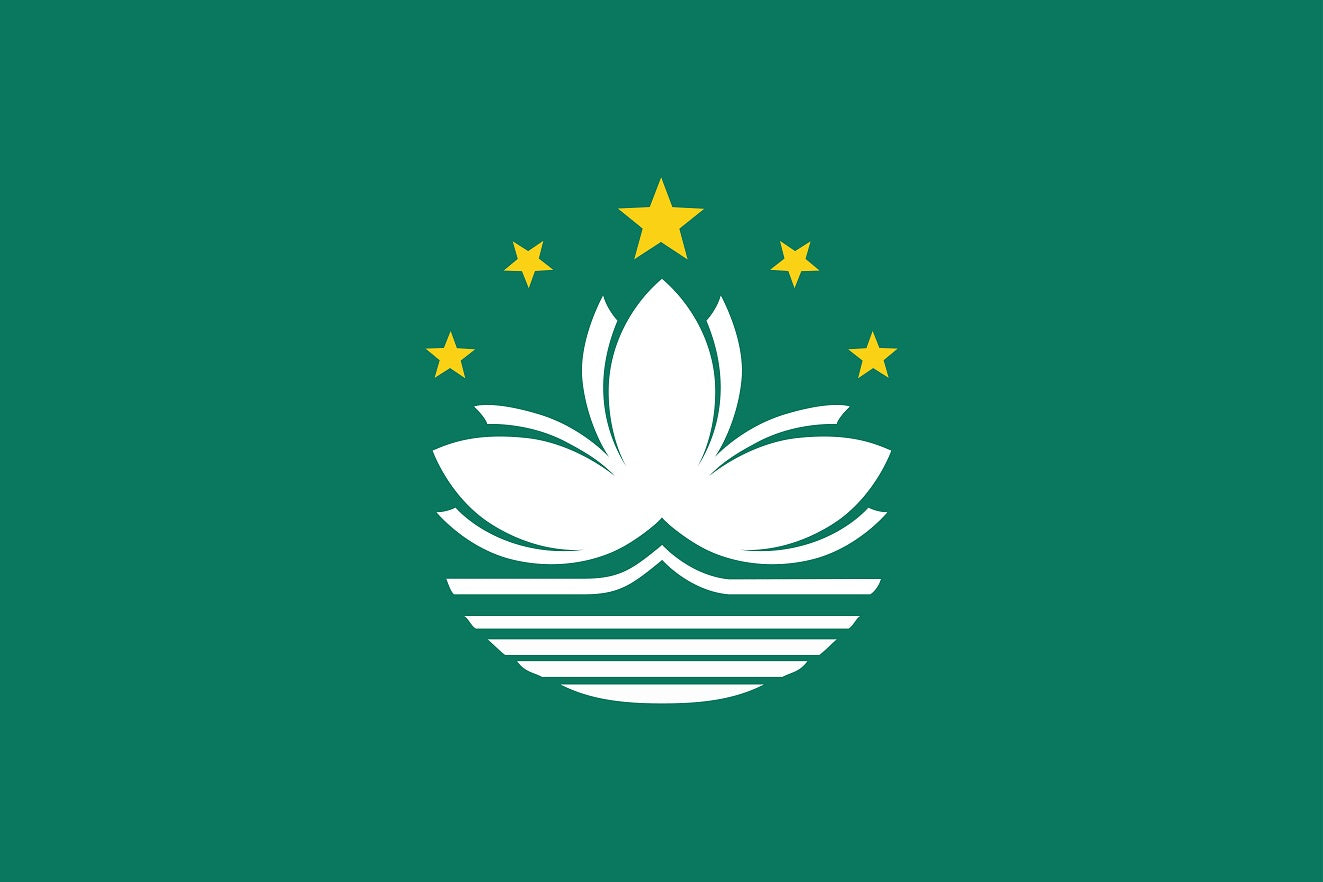 Autocollant drapeau de Macao 5-60 cm Résistant aux intempéries F-FL-MAC