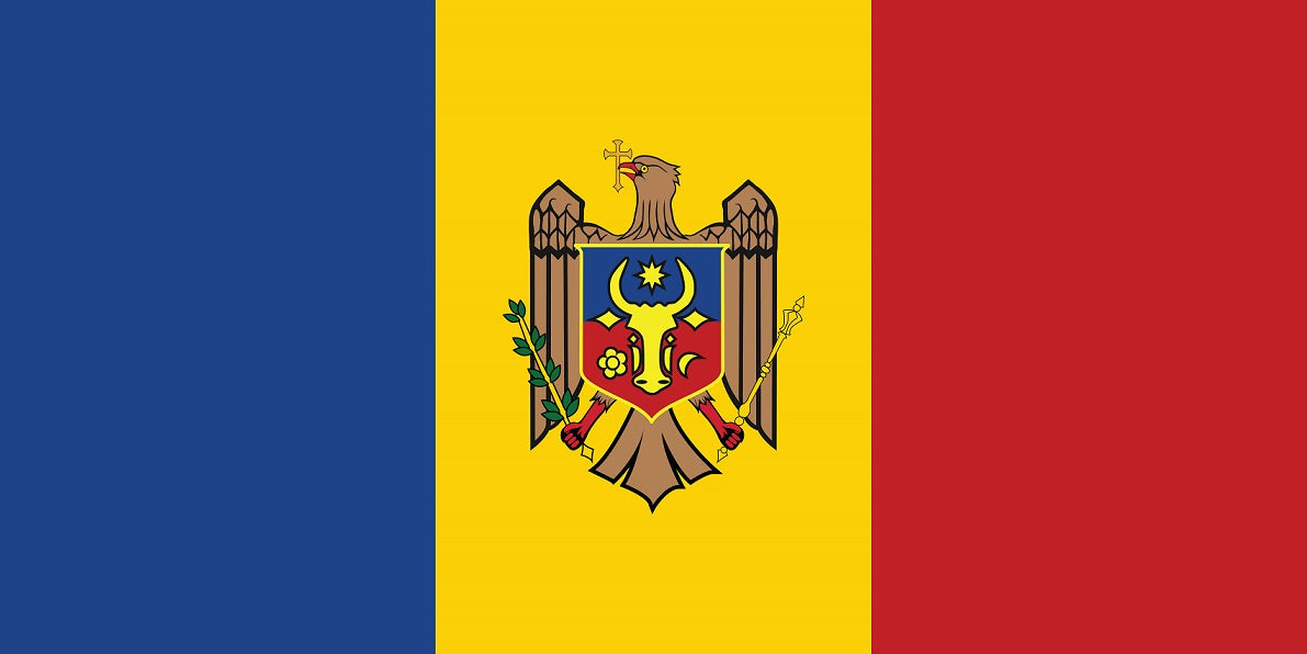 Autocollant drapeau de la Moldavie 5-60 cm Résistant aux intempéries F-FL-MOL