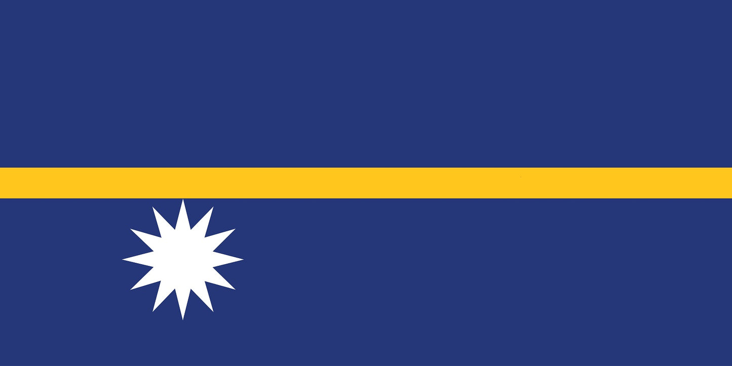 Autocollant drapeau de Nauru 5-60 cm Résistant aux intempéries F-FL-NAU