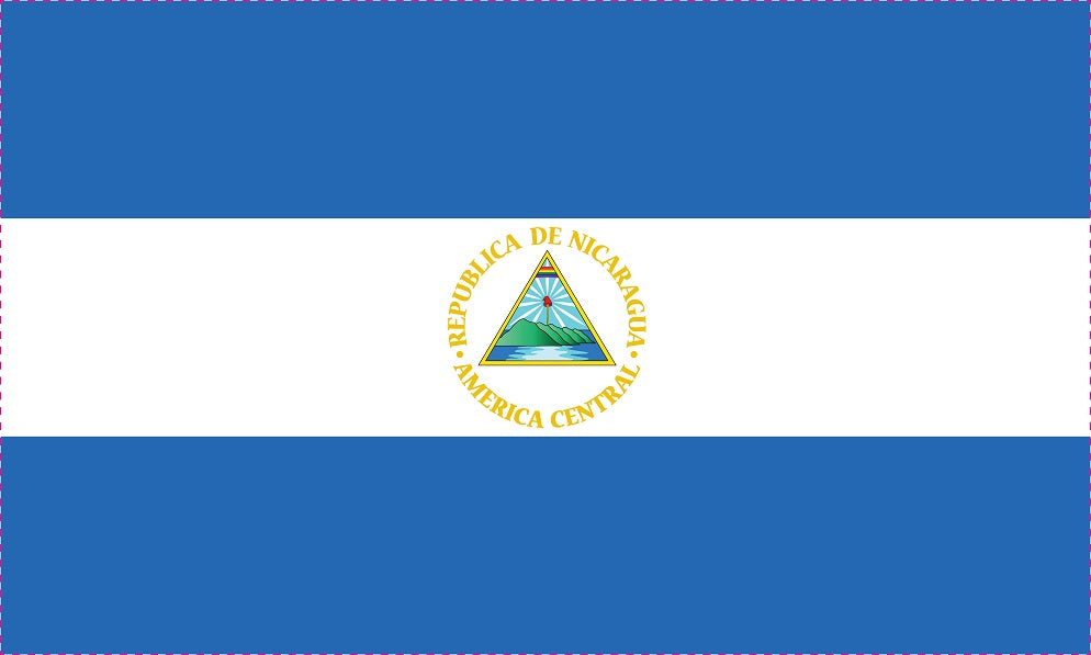 Autocollant drapeau du Nicaragua 5-60 cm Résistant aux intempéries F-FL-NIC