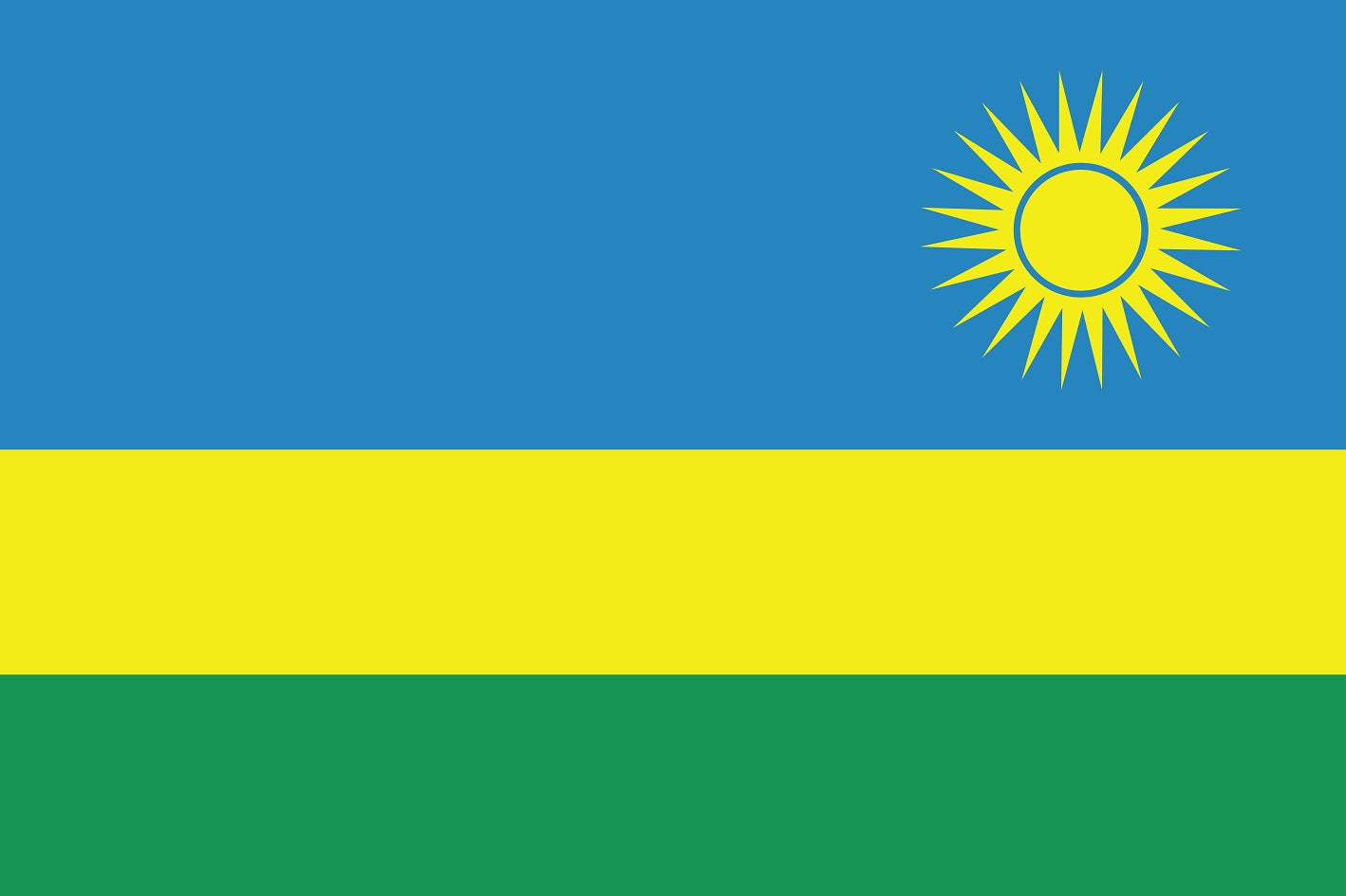 Autocollant drapeau du Rwanda 5-60 cm Résistant aux intempéries F-FL-RUA