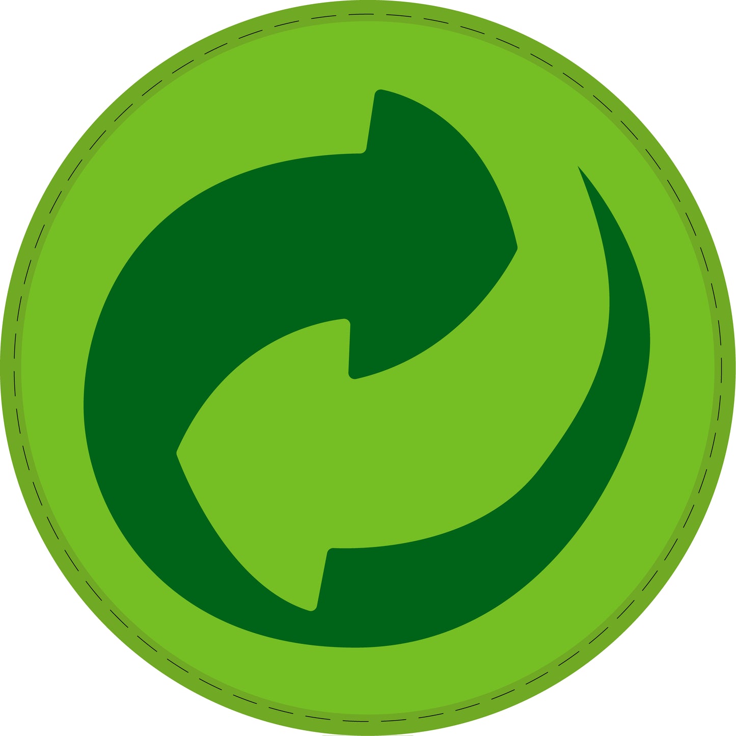 Étiquette d'emballage "De Groene Punt" autocollant 2-7 cm EW-GRP