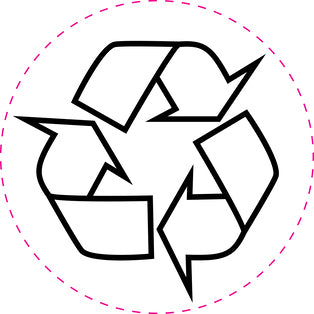 100 autocollants de recyclage "Symbole de Recyclage" F-RYCL-100