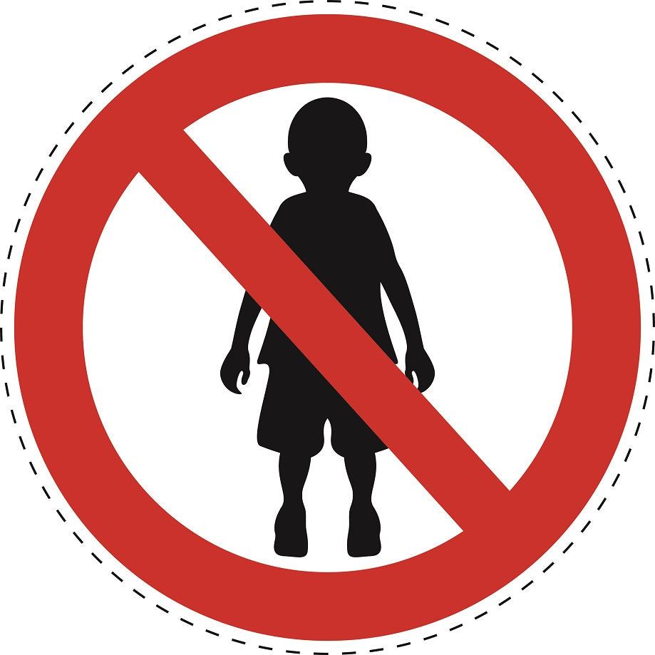 Autocollant d'interdiction "Aucun enfant autorisé" en plastiquePVC, ES-SI27500