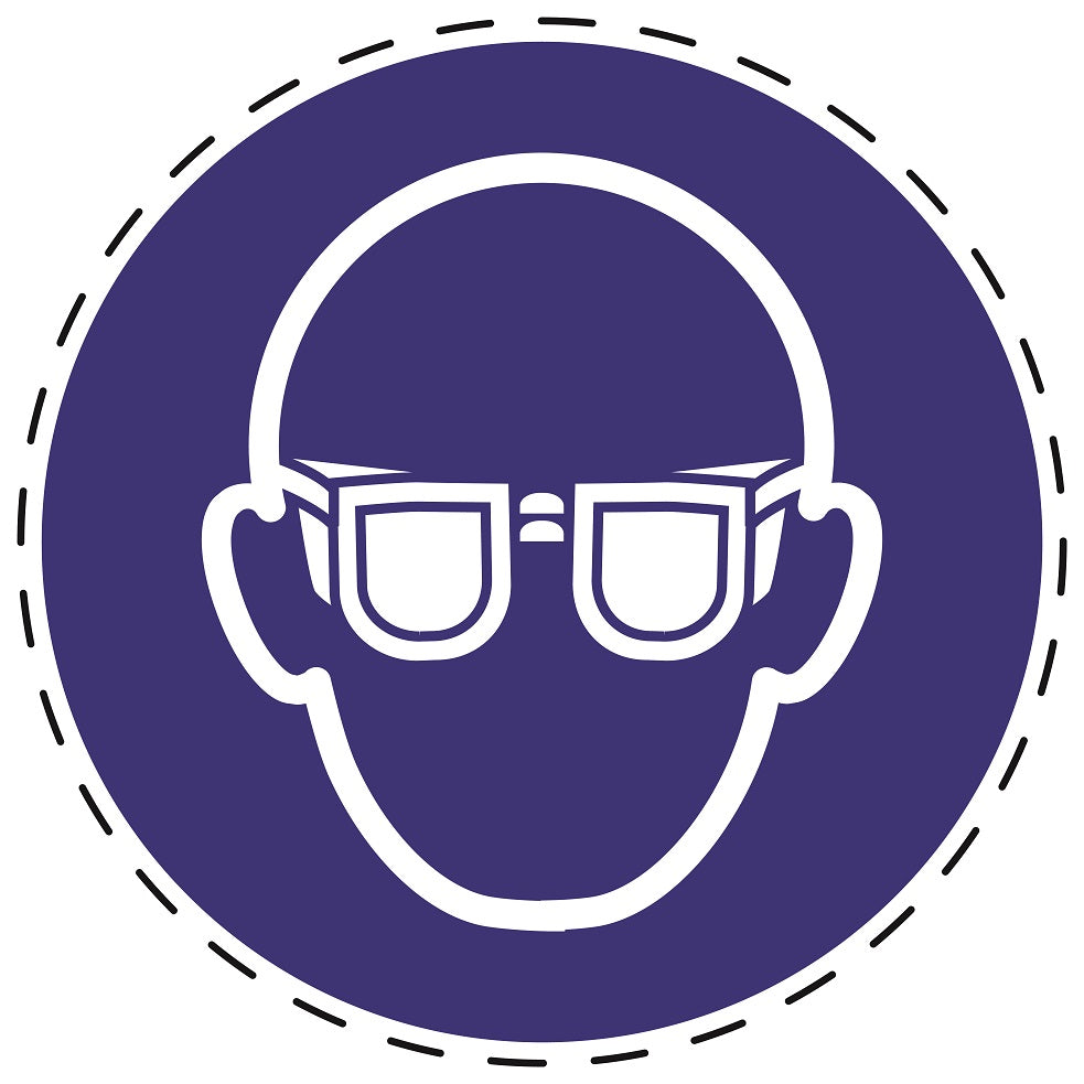Autocollants obligatoires "Utilisation de protection oculaire" en plastique PVC, ES-SIM024