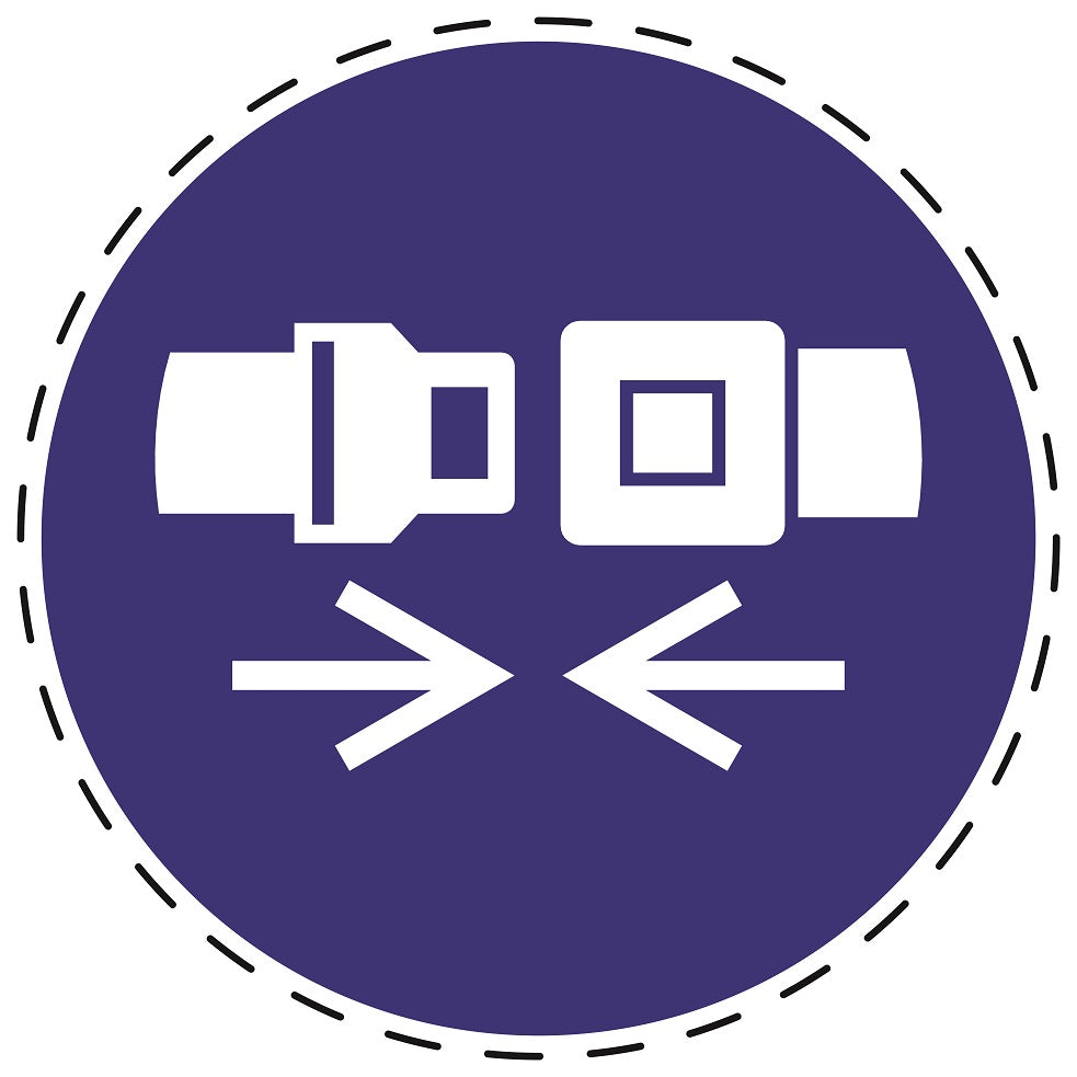 Autocollants obligatoires "Utilisez un système de fixation" en plastique PVC, ES-SIM040