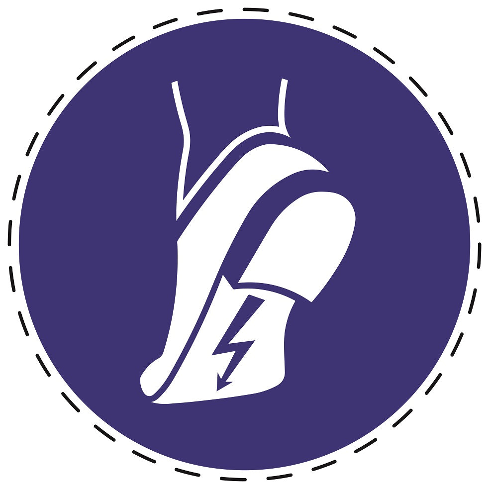 Autocollants obligatoires "Portez des chaussures antistatiques" en plastique PVC, ES-SIM051