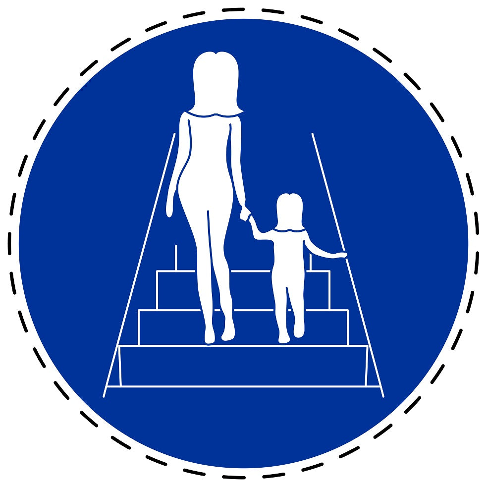 Autocollants obligatoires "Houd kleine kinderen vast: Tenez les petits enfants" en plastique PVC, ES-SIM1630