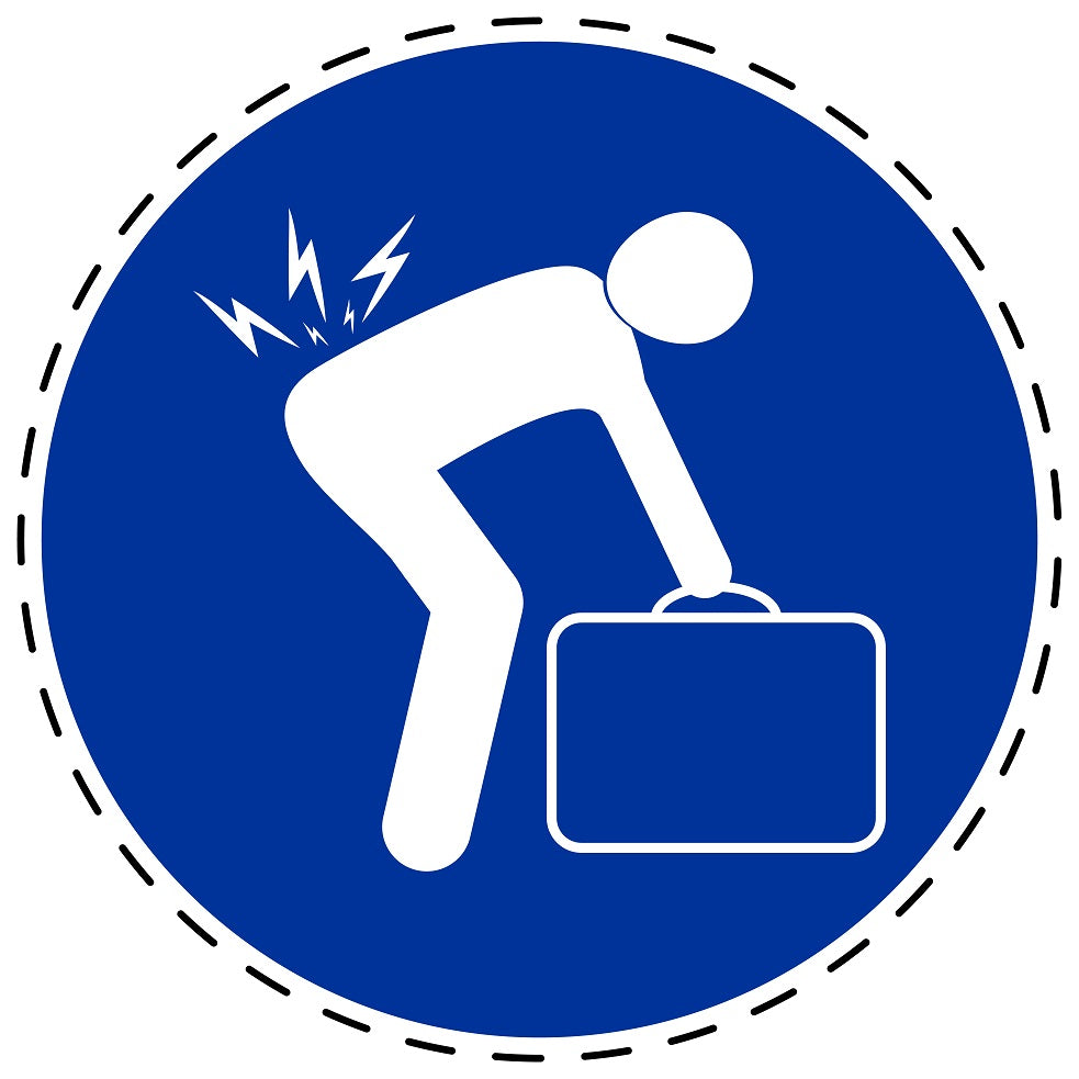 Autocollants obligatoires "Gevaarsymbool bij tillen: Symbole de danger lors du levage" en plastique PVC, ES-SIM1660