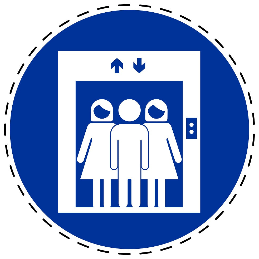 Autocollants obligatoires "Ascenseur pour passagers" en plastique PVC, ES-SIM1930