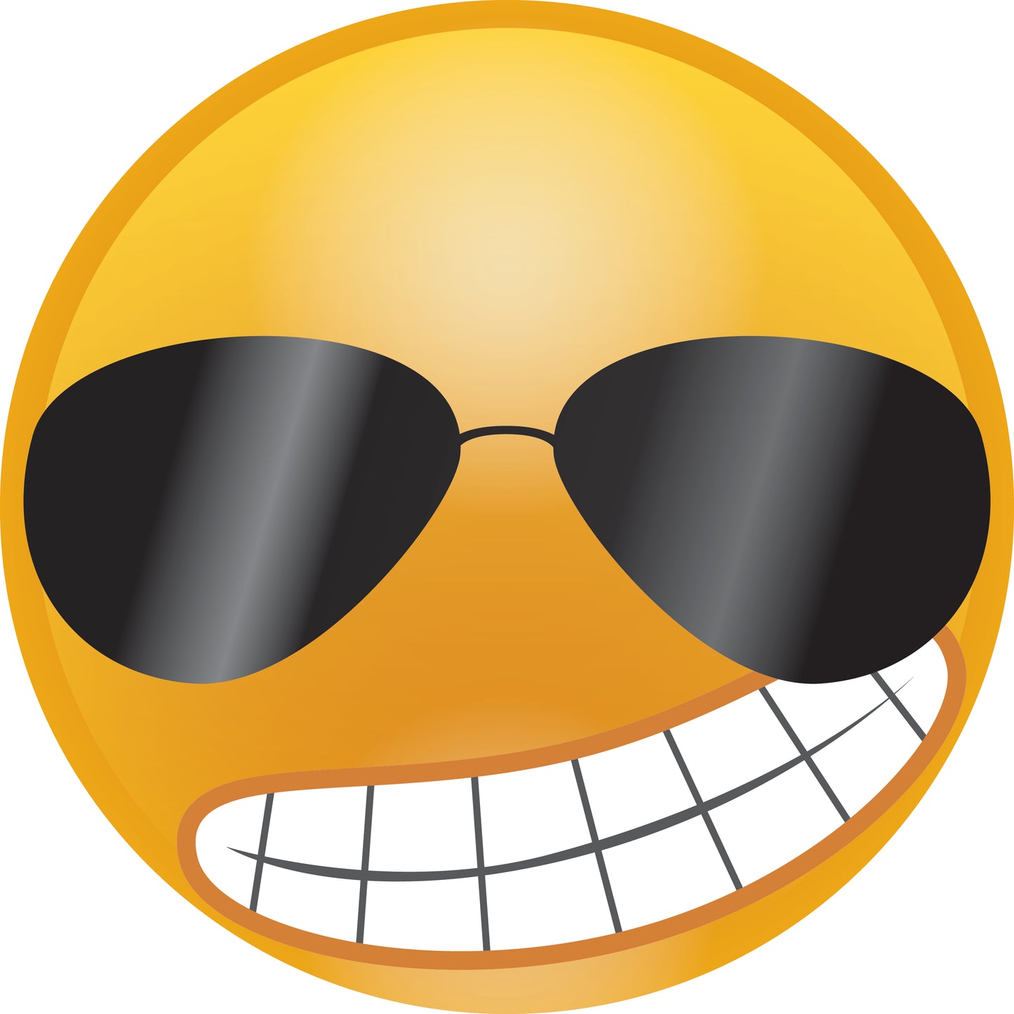 Autocollant smiley taille 2 - 60 cm F-SMI-10120