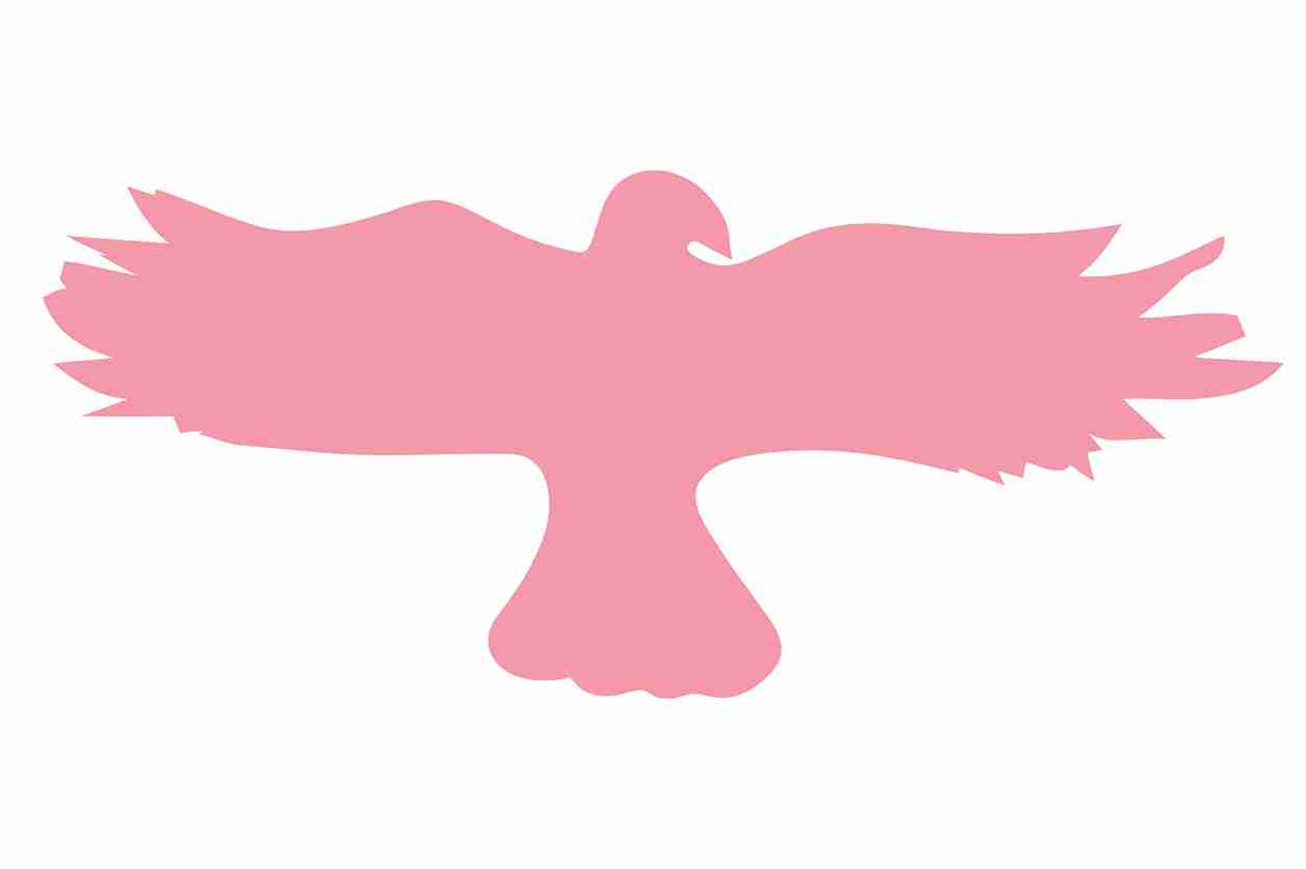 Autocollant de protection pour oiseaux 60–100 cm ES-VOG-20-812, couleur rouge clair, en plastique résistant aux intempéries.