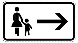 1 pièce de panneau de signalisation 20-70 cm F-Verk-1000-22