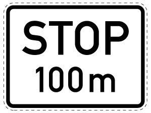 1 pièce de panneau de signalisation 2-15 cm F-Verk-1004-31