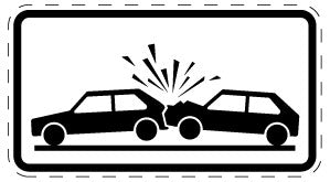 1 pièce de panneau de signalisation 2-15 cm F-Verk-1006-36