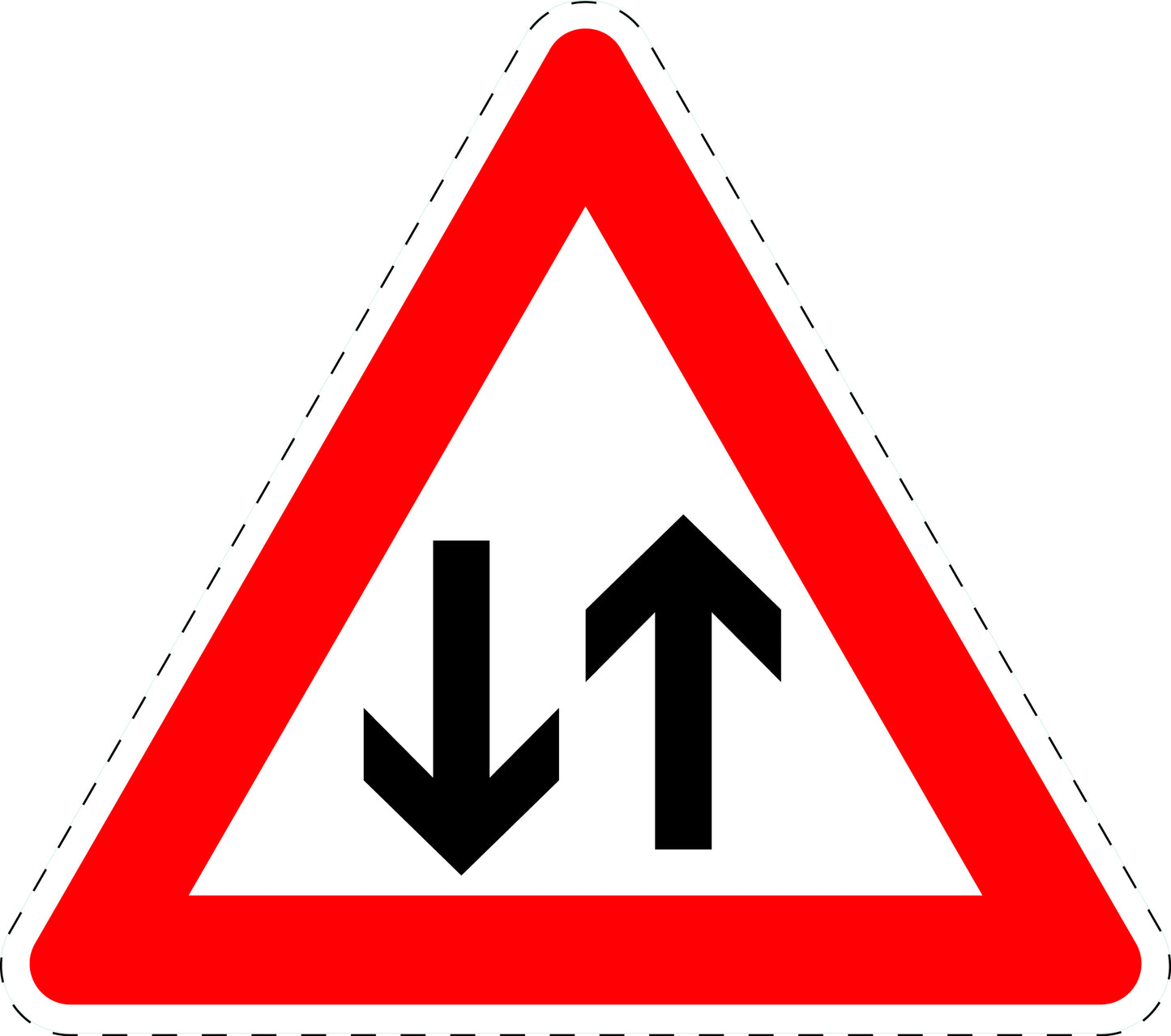1 pièce panneau de signalisation "Circulation en sens inverse" 20-70 cm F-Verk-125