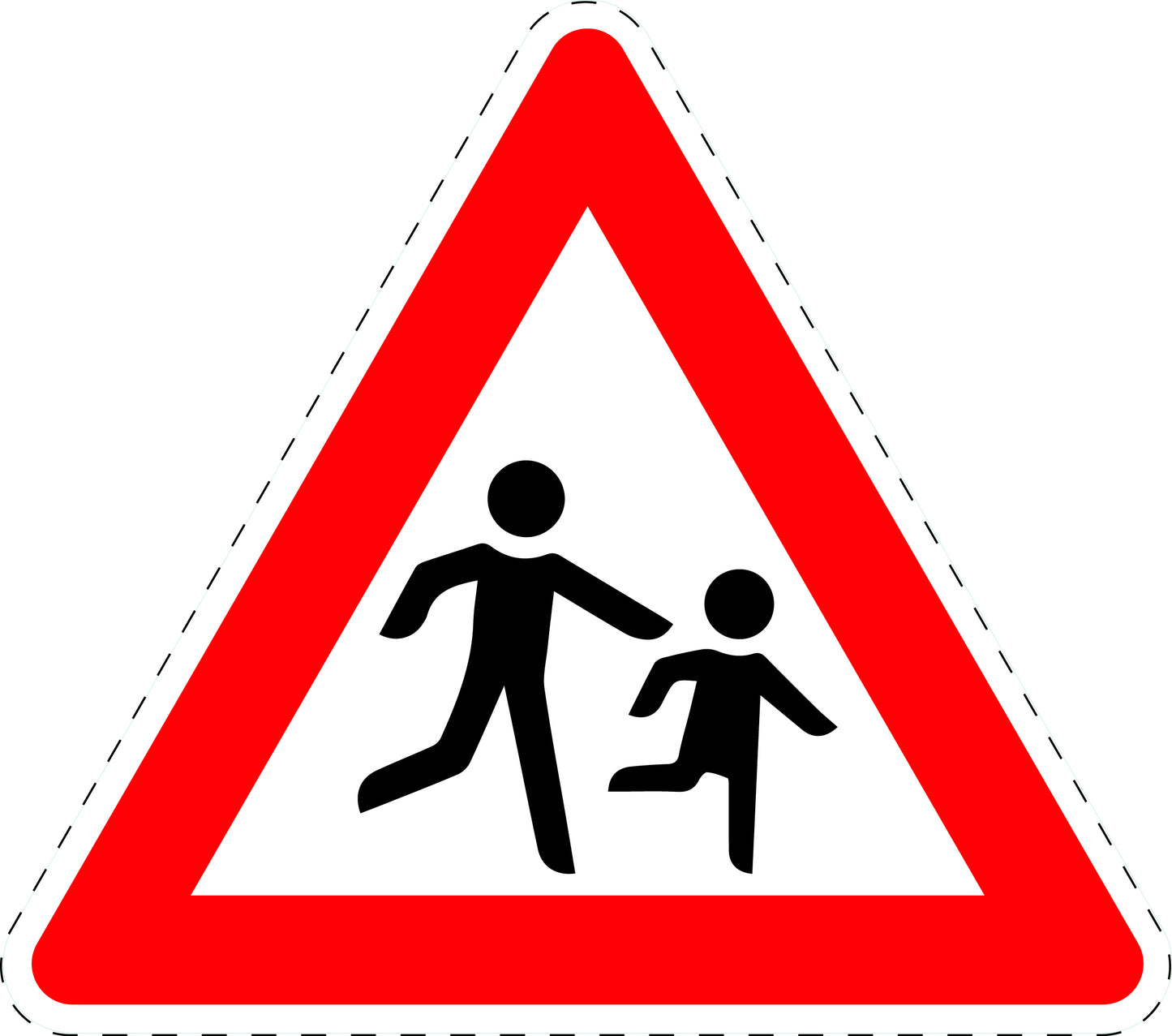 1 pièce panneau de signalisation "Enfants (installation gauche)" 20-70 cm F-Verk-136-20