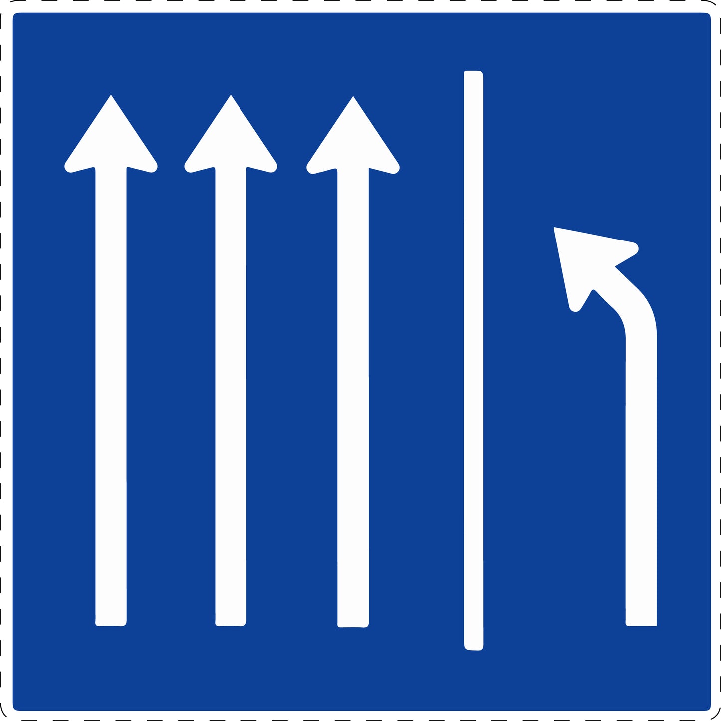 1 pièce panneau de signalisation "Libérez la bande d'arrêt d'urgence" 2-15 cm F-Verk-223.3-50