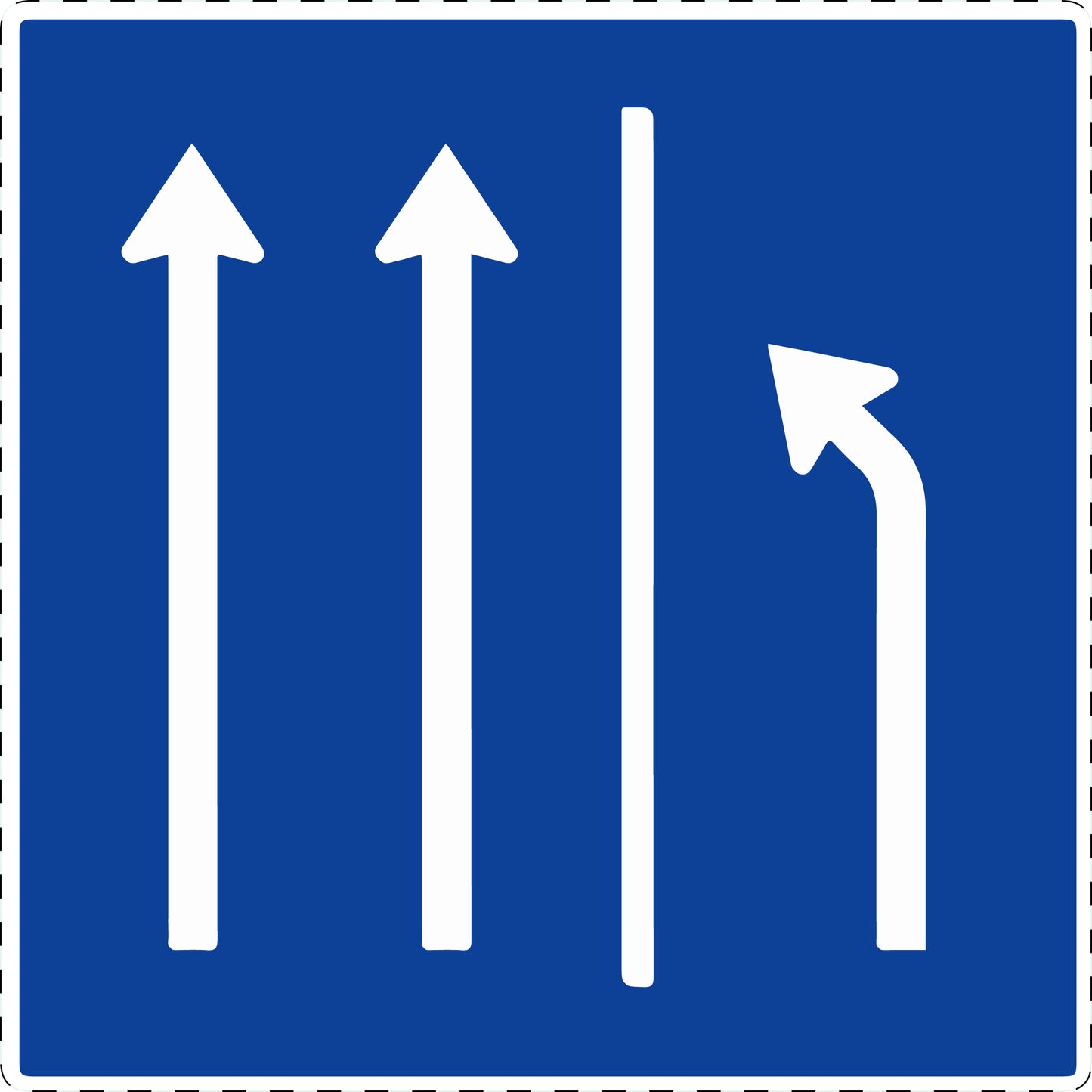 1 pièce panneau de signalisation "Libérez la bande d'arrêt d'urgence" 20-70 cm F-Verk-223.3