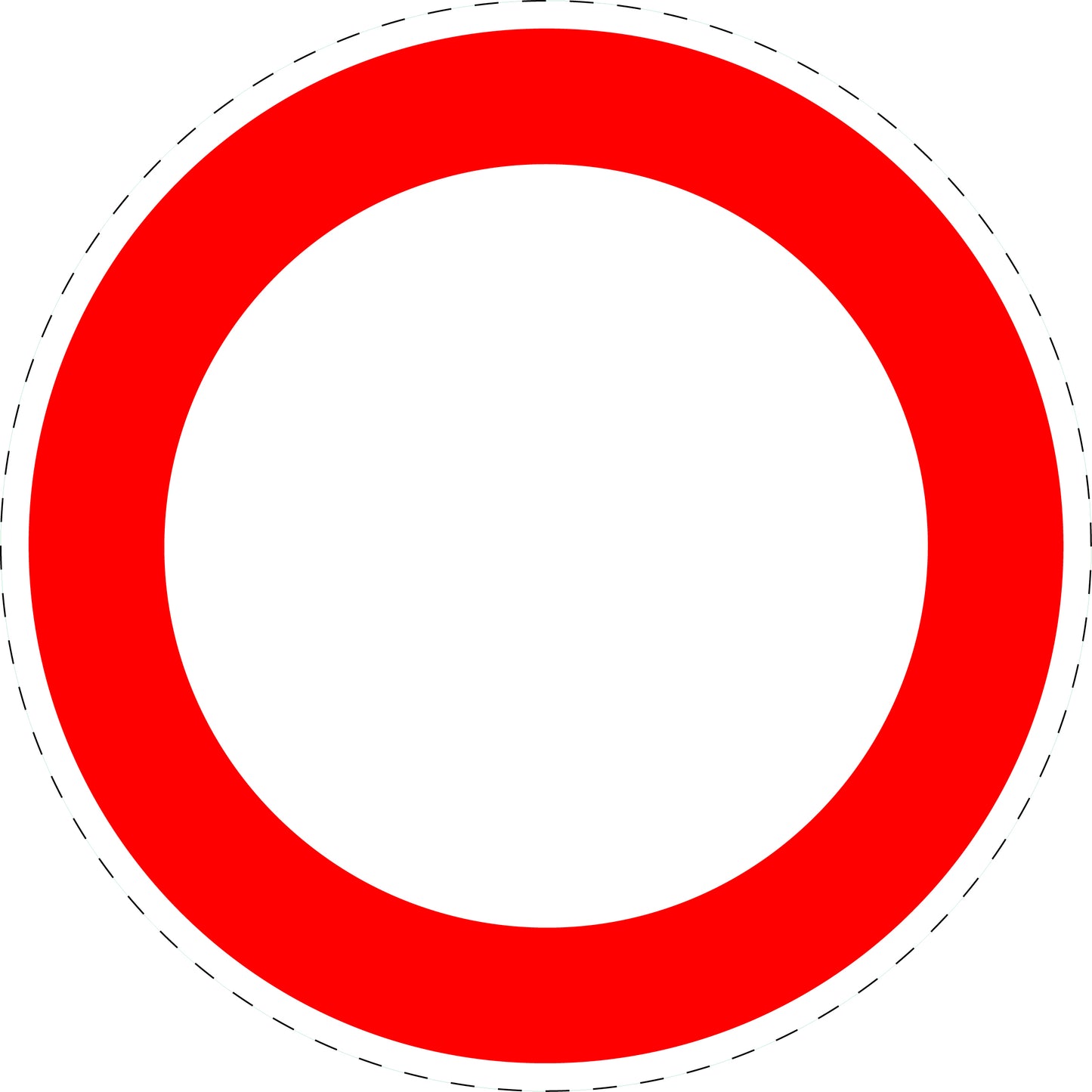 1 pièce panneau de signalisation "Interdiction à tous les véhicules" 20-70 cm - F-Verk-250