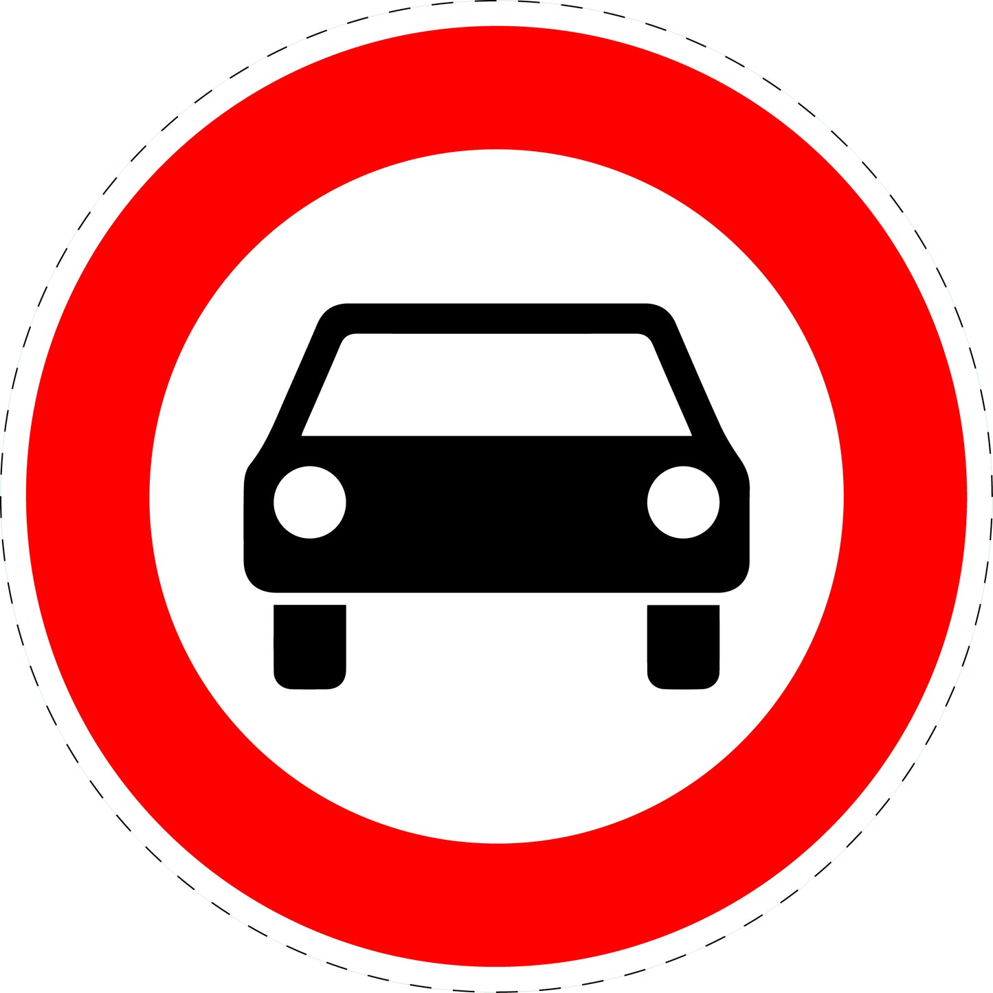1 pièce panneau de signalisation "Interdiction aux véhicules motorisés (multi-essieux)" 20-70 cm - F-Verk-251