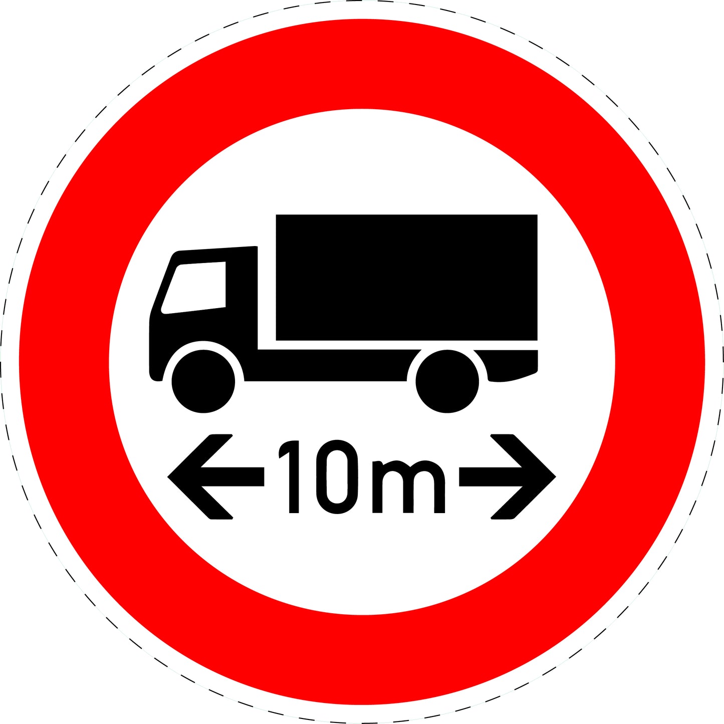 1 pièce panneau de signalisation "Longueur maximale" 2-15 cm - F-Verk-266
