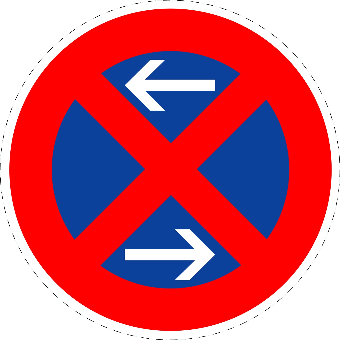 1 pièce de panneau de signalisation "Stationnement interdit" 2–15 cm F-Verk-283-30