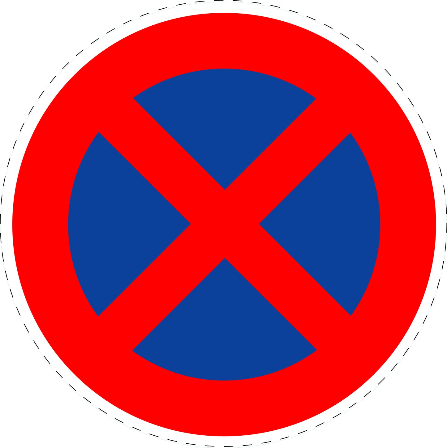 1 pièce de panneau de signalisation "Stationnement interdit (sans flèches directionnelles)" gauche 2–15 cm -F-Verk-283-50