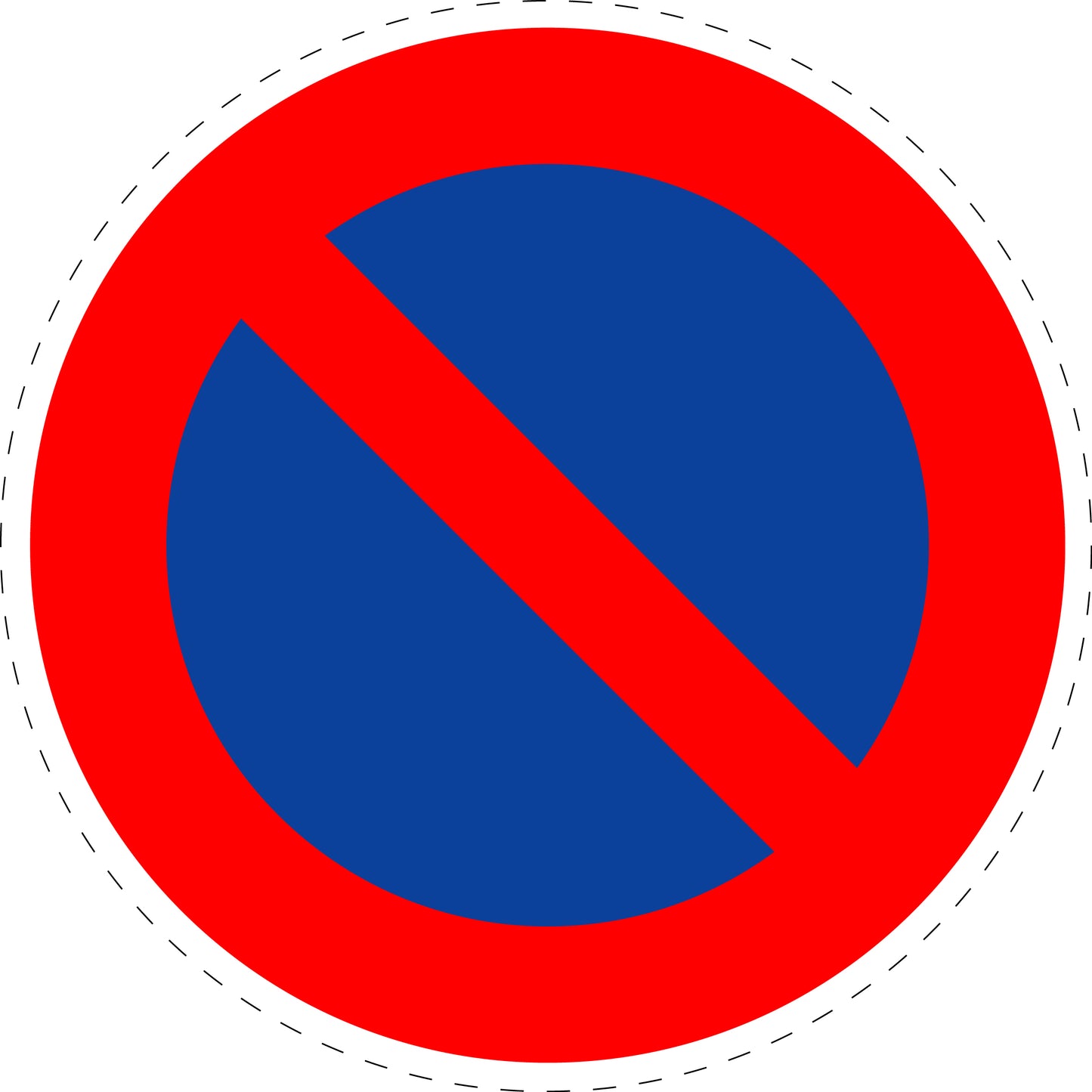 1 pièce de panneau de signalisation "Stationnement interdit" 20–70 cm F-Verk-286-50