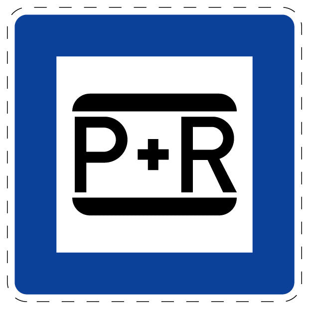 1 pièce de panneau de signalisation "Parking relais" 2–15 cm -F-Verk-316