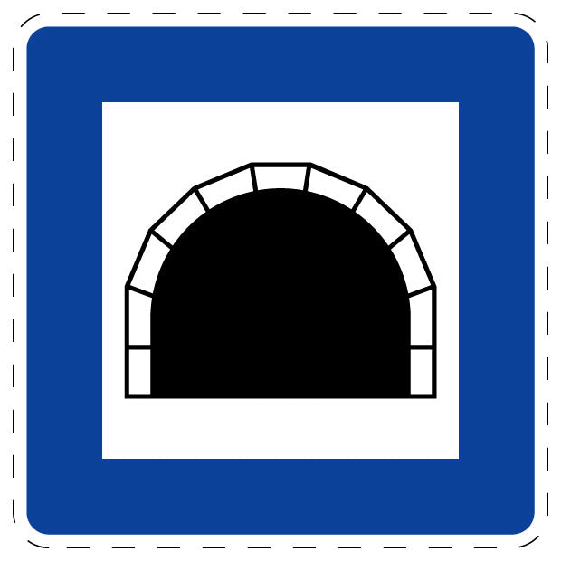 1 pièce de panneau de signalisation "Tunnel" 20–70 cm F-Verk-327