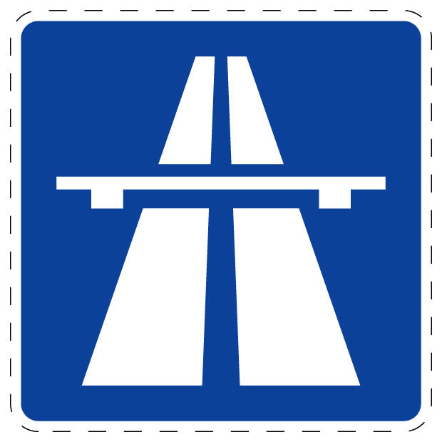 1 pièce de panneau de signalisation "Autoroute" 2–15 cm F-Verk-330