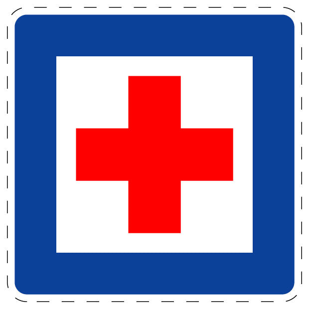 1 pièce de panneau de signalisation "Premiers secours" 20–70 cm F-Verk-358